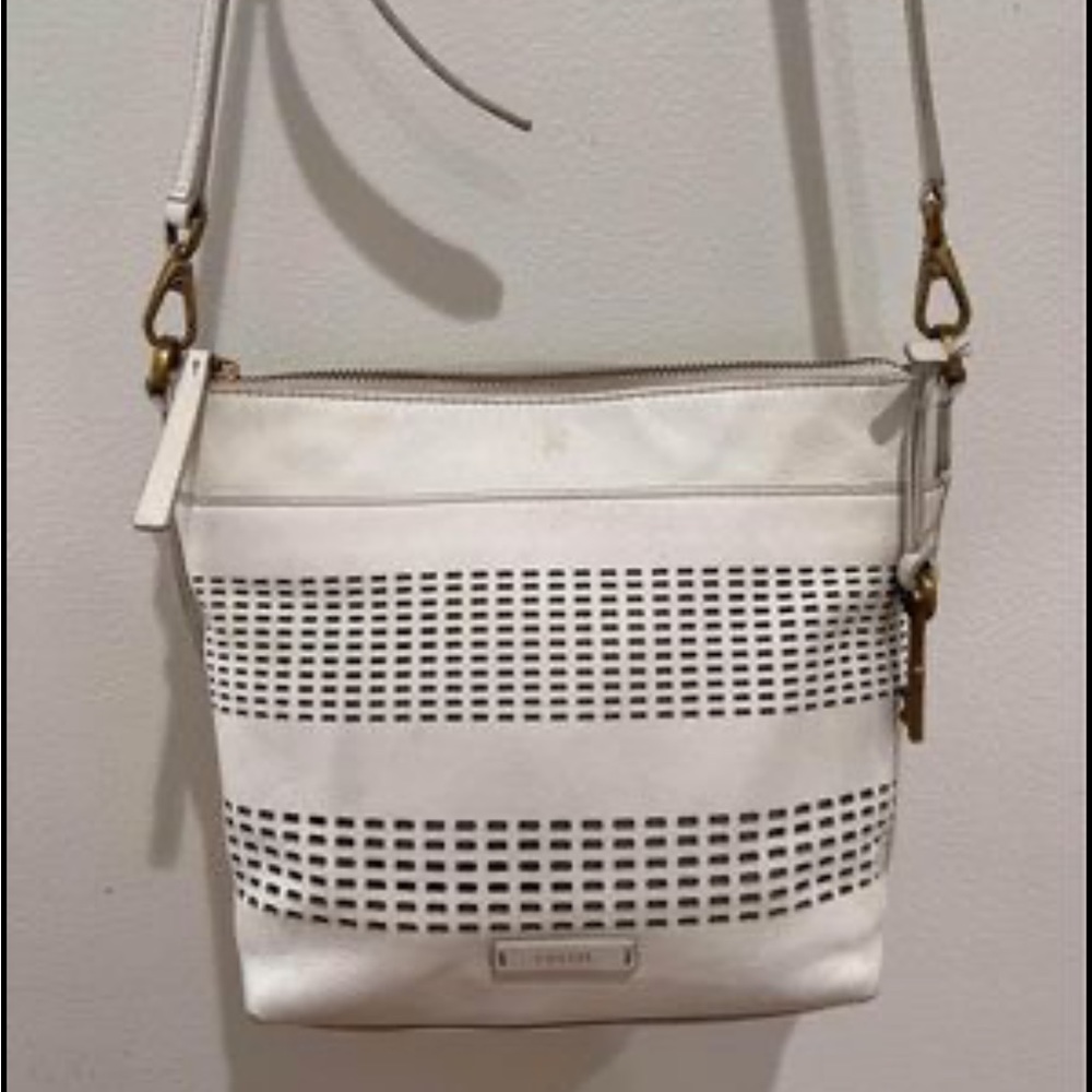 White Fossil Crossbody